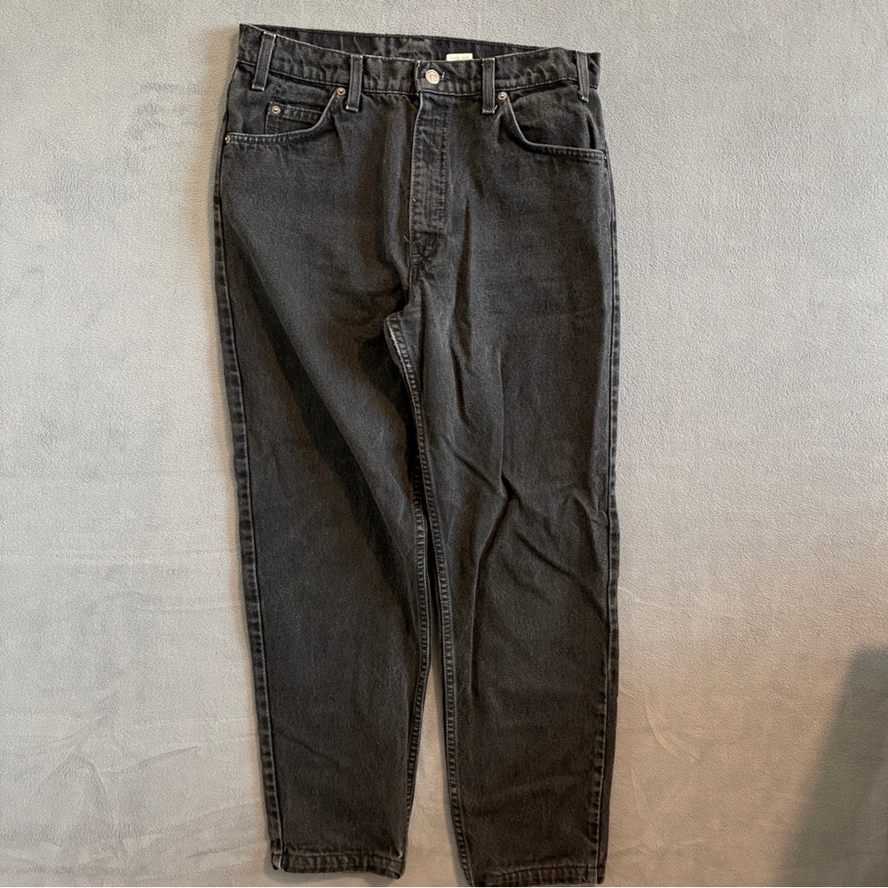 Levi’s 550 Black Jeans Orange Tab Relaxed Fit Classic Denim